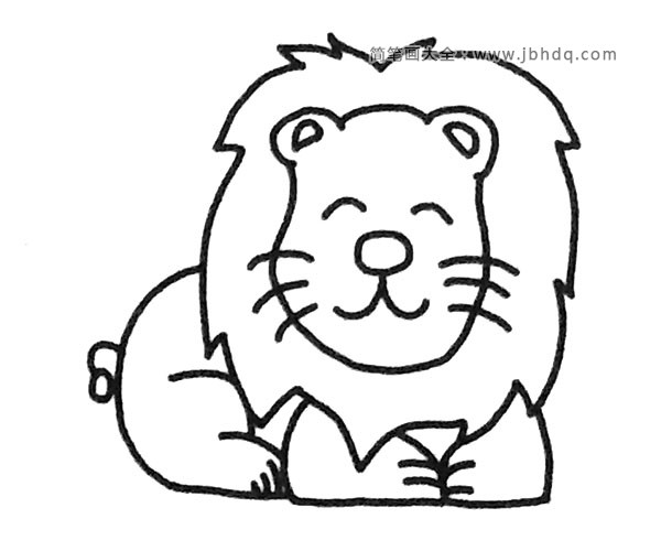 可爱的小狮子简笔画图片2