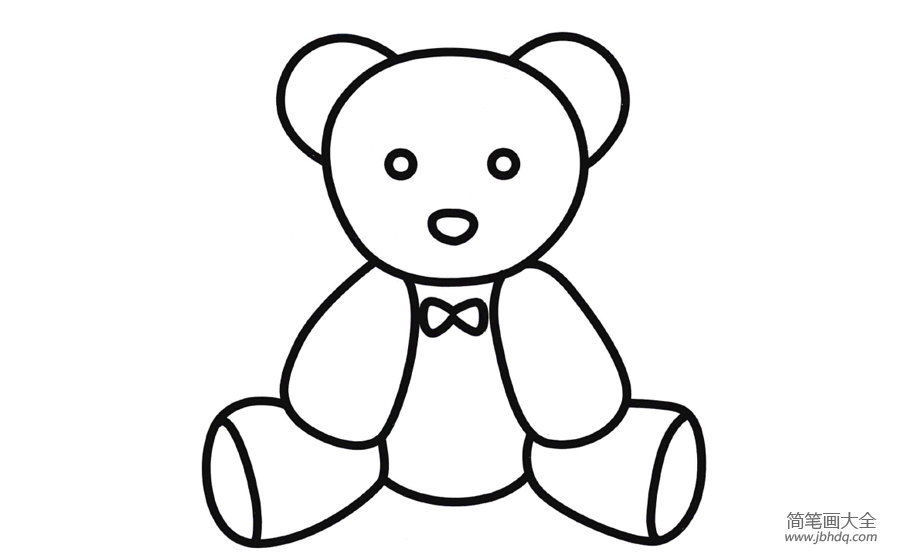 玩具小熊简笔画图片