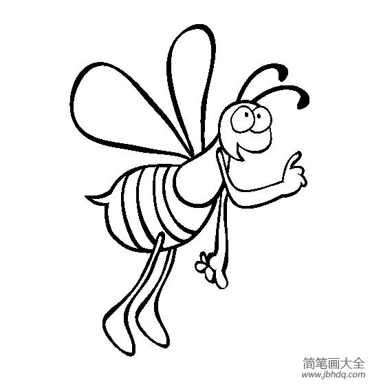 昆虫图片 卡通蜜蜂简笔画图片