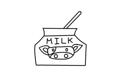 简笔画牛奶的画法 