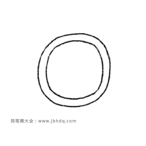 1.先画两个圆圈圈。