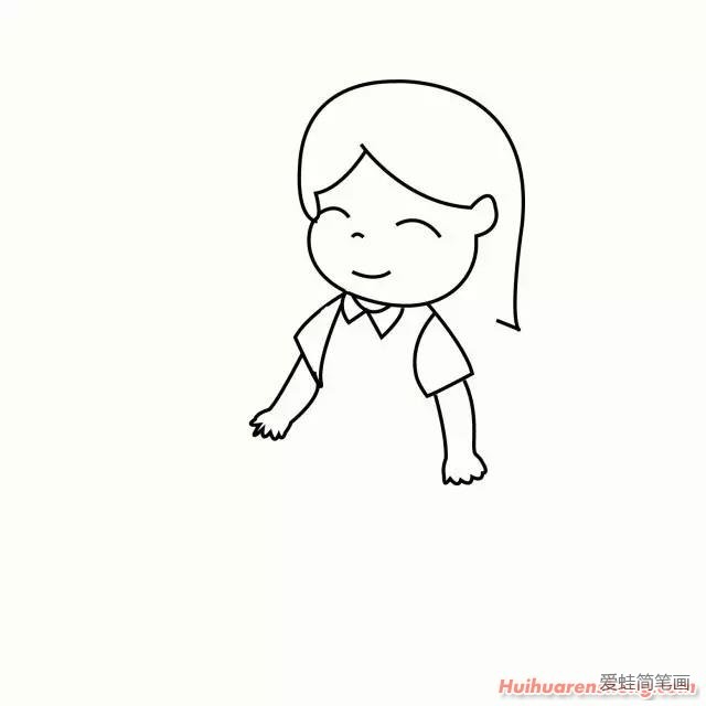 小女孩简笔画