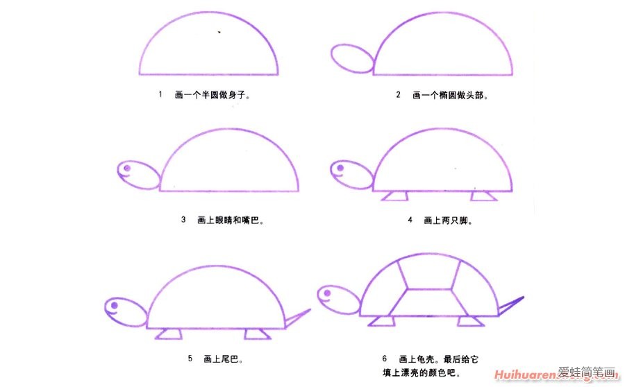 乌龟简笔画