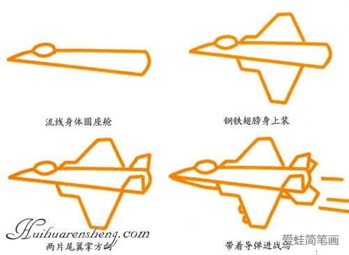 战斗机简笔画