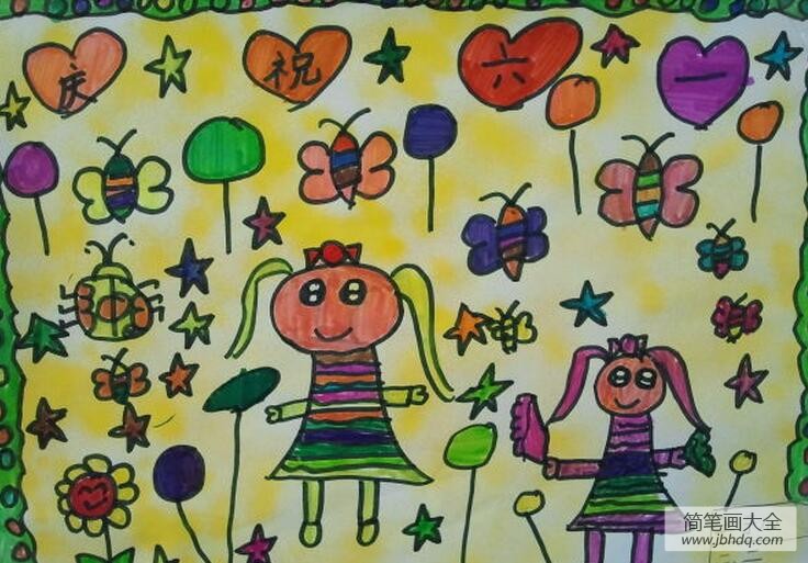 我们一起来庆祝六一儿童节幼儿画作品分享