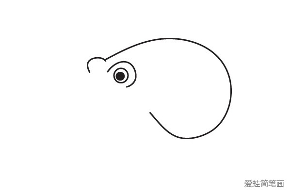 3.接下来用曲线画出章鱼胖胖的身体。