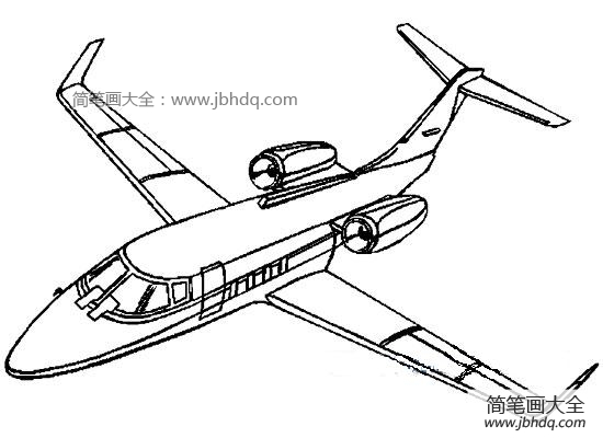大型飞机简笔画图片