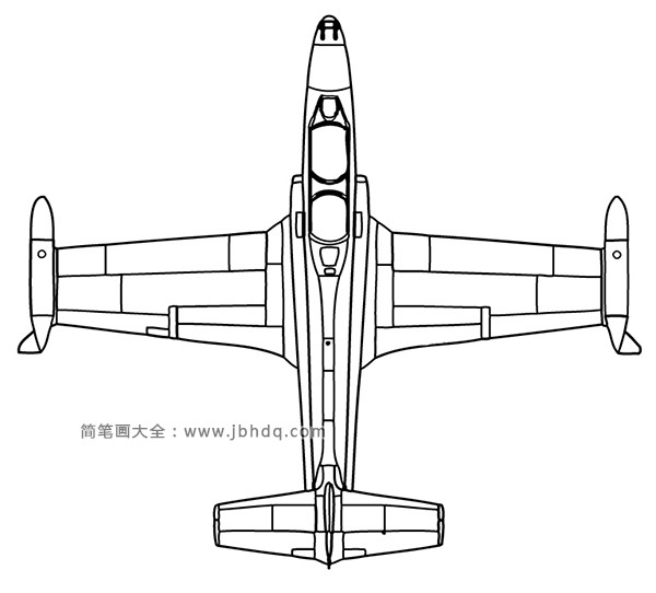 俯视飞机简笔画图片