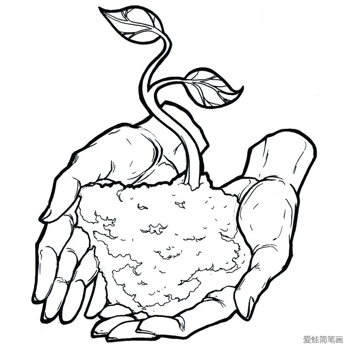 植树节创意简笔画图片2