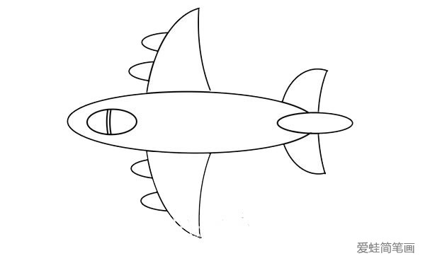 可爱飞机简笔画