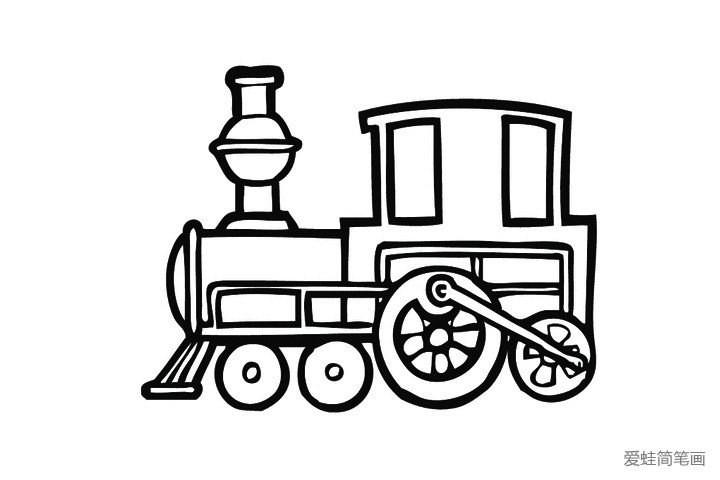 蒸汽火车简笔画图片1