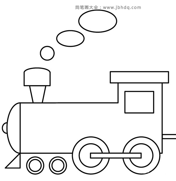 简单的火车头简笔画图片