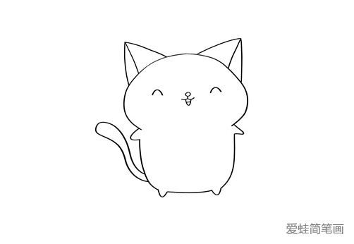 可爱的小猫咪简笔画