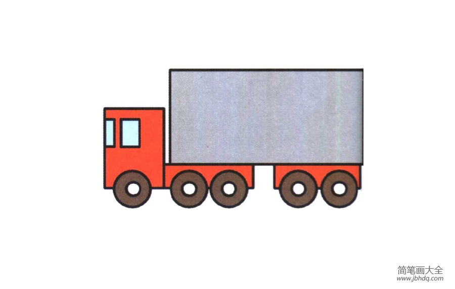 大货车的简笔画画法