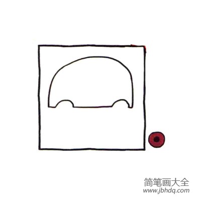 四步画出可爱简笔画 公交车