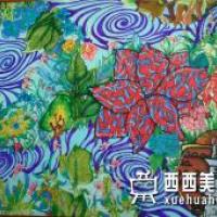 二等奖小学生获奖科幻画《海底植物发电厂》欣赏