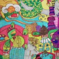 三等奖科幻画作品《希望之城 未来家乡》