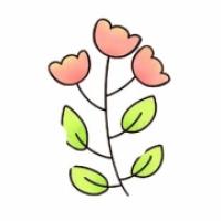 以小树杈为基础，教你画各种漂亮的小花2