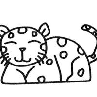 可爱的小豹子简笔画教程