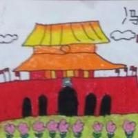 欢度国庆节主题儿童画作品欣赏