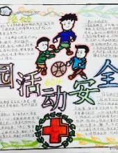 校园活动安全记心间手抄报图片