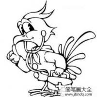 小鸟医生简笔画