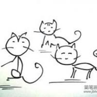 猫咪的简笔画画法