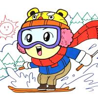 学画一个滑雪的小人