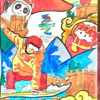 “助力冬奥会，一起向未来”主题绘画