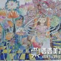 二等奖小学生获奖科幻画《花粉美容仪》欣赏