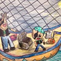 我是小海盗六一儿童节创意绘画作品赏析