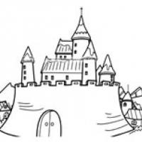 宏伟的城堡简笔画图片_城堡的简单画法