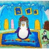 小企鹅的家南极动物画画图片分享