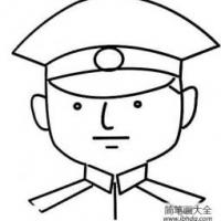 警察头像简笔画