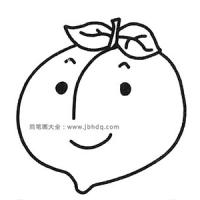 可爱的卡通桃子简笔画图片