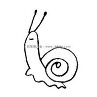 简单的蜗牛简笔画教程