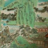 国画山水图片“湖山青夏”