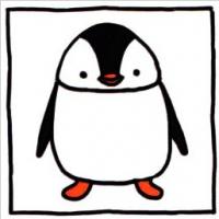 四步画出可爱简笔画 呆呆的肥企鹅
