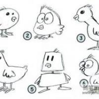 小鸡的简笔画画法