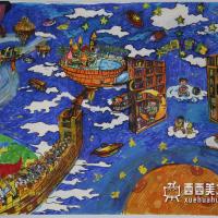 儿童获奖科幻画《太空图书馆》赏析