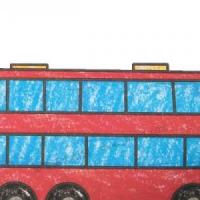 幼儿学画双层巴士