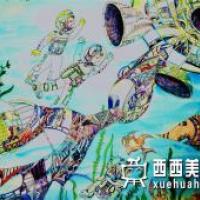 优秀小学生获奖科幻画《海底探测仪》赏析