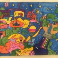 幼儿科幻画：《时空隧道》