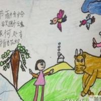 天青欲雨清明节小学生绘画图片欣赏