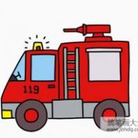 简笔画消防车的画法