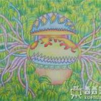 三等奖小学生获奖科幻画《全自动式西瓜杀虫器》赏析