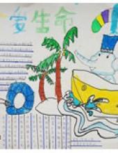 防溺水手抄报简单好画图片及内容 三年级