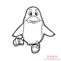 儿童卡通企鹅简笔画