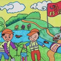 保护环境环保儿童画一等奖作品