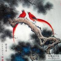水墨画 凤凰嬉戏